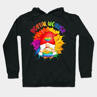 Postal Worker Costume Gnome Proud LGBT Sun Hoodie